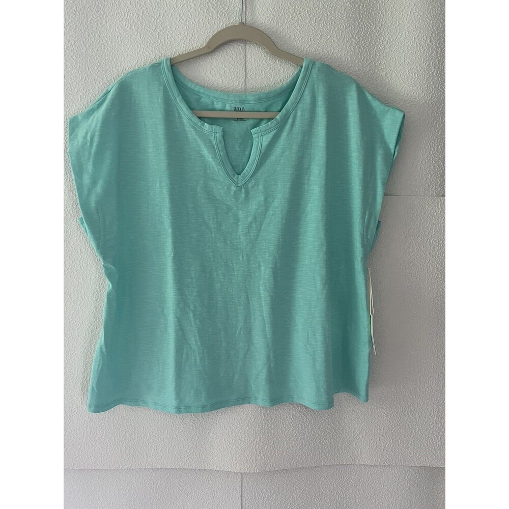 ANA A New Approach Women's Plus Size 0X Malibu V Neck T-Shirt